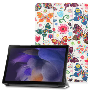 Kolminkertainen telinekotelo Samsung Galaxy Tab A8 10.5" (2021) - Perhoset
