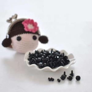 Amigurumi Turvasilmät - 10 paria (20 kpl) Mustat silmät, 5mm
