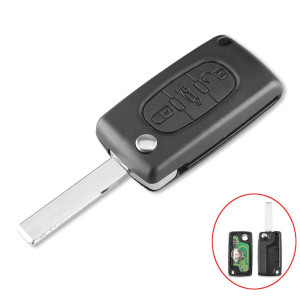 3 painikkeen kauko-avain CE0523 433MHz ID46 siru HU83 Peugeot