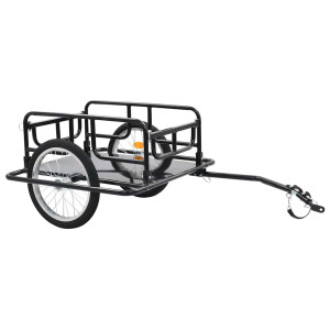 vidaXL Polkupyörän peräkärry 130x73x48,5 cm teräs musta