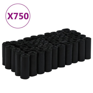 vidaXL Koirankakkapussit 750 kpl musta 30x20 cm PE