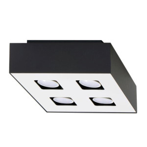 Plafon MONO 4 czarny 11x24x24cm nowoczesna lampa GU10 do salonu