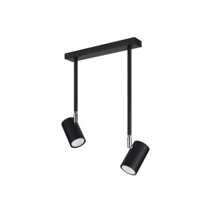 Plafon NORANO 2 czarny 43x10x30cm nowoczesna lampa GU10 do salonu