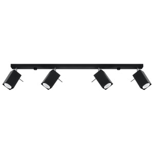 Plafon MERIDA 4L czarny 16x6x80cm nowoczesna lampa GU10 do salonu