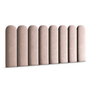 Panele tapicerowane 20x80 cm na ścianę płotek pudrowy róż magic velvet