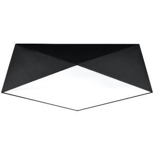 Plafon HEXA 45 czarny 15x45x45cm E27 nowoczesna lampa do salonu