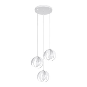 Lampa wisząca TULOS 3P biała 117x30x30cm E27 nowoczesna do salonu