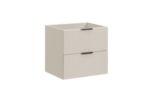 Szafka pod umywalkę ADEL 60 cm 2 szuflady ryflowana kaszmir