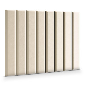 Panele tapicerowane 90x15 cm na ścianę magic velvet kremowy