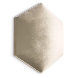 Panele tapicerowane 26x30 cm hexagon magic velvet kremowy