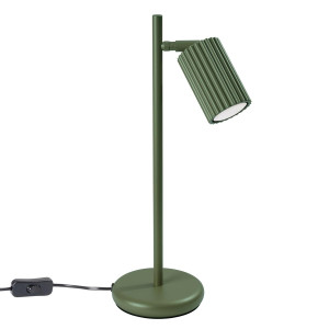 Lampa biurkowa KARBON 43x19.5x14.5cm 1xGU10 do biura na stolik zielona oliwkowy