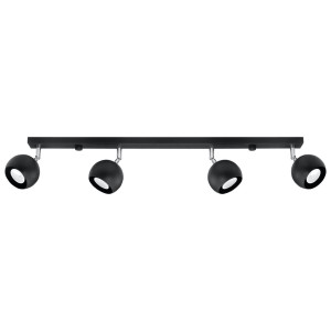 Plafon OCULARE 4L czarny 16x10x80cm nowoczesna lampa GU10 do salonu