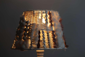 Abażur tkany do lampki nocnej, ∅22cm