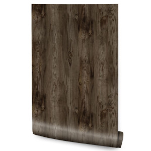 Tapeta Ciemne Drewniane DESKI Imitacja Drewna 3D 53x1000