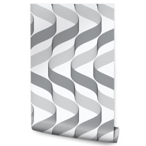 Tapeta GEOMETRYCZNA Do Salonu Nowoczesne Fale 3D 53x1000