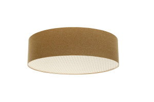 Plafon 50 cm do salonu sypialni lampa blenda rattanowa musztardowa