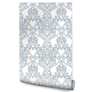 Tapeta ORNAMENTY w Stylu Barokowym Roślinne Wzory 53x1000