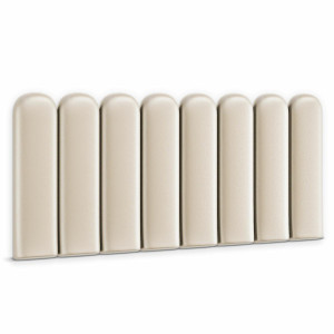 Panele tapicerowane 20x80 cm na ścianę płotek ekos skóra kremowy
