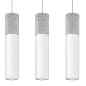Lampa wisząca BORGIO 3L biały 90x6x45cm nowoczesna G10 do salonu
