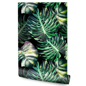 Tapeta Do Salonu MONSTERA Liście Tropikalne Natura