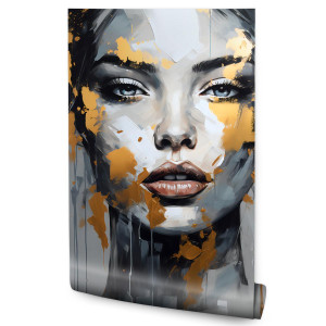 Fototapeta Do Salonu KOBIECY Portret Styl Glamour Abstrakcja Dekoracja 3D