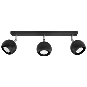 Plafon OCULARE 3 czarny 16x10x45cm nowoczesna lampa GU10 do salonu