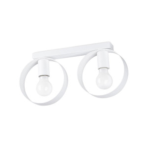Plafon TITRAN 2 biały 20x5x40cm nowoczesna lampa E27 do salonu