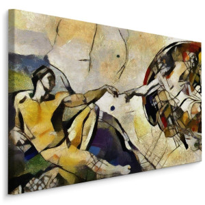 Obraz na Płótnie do Salonu Stworzenie Adama styl Pablo Picasso
