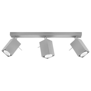 Plafon MERIDA 3 szary 16x6x45cm nowoczesna lampa GU10 do salonu