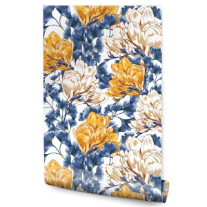Tapeta Ścienna Kolorowe KWIATY Magnolii Przyroda