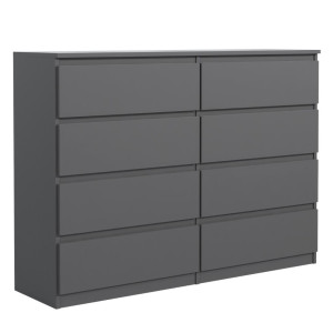 Komoda 101x120x39 cm z 8 szufladami antracyt do salonu i sypialni od producenta