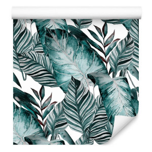 Tapeta liście egzotyczne, monstera, bananowca