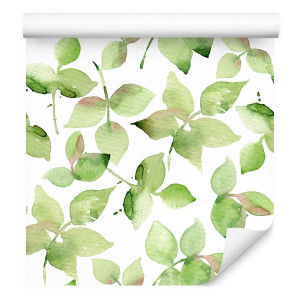 Tapeta, Delikatne Liście, Natura, Dekoracja do Sypialni