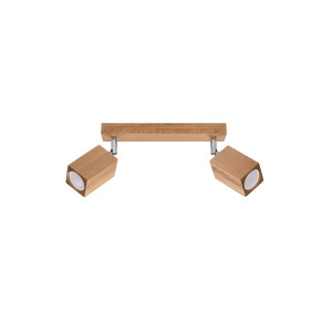 Plafon KEKE 2 dąb 20x5x30cm nowoczesna lampa GU10 do salonu