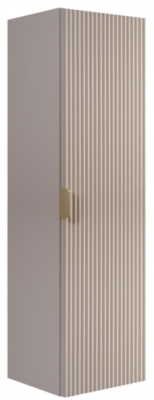 Słupek łazienkowy WILLY 120x33x33 cm regał wiszący ryflowane fronty kaszmir złote uchwyty