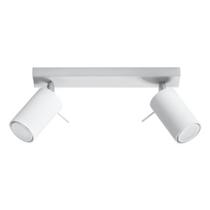 Plafon RING 2 biały 16x6x30cm nowoczesna lampa GU10 do salonu