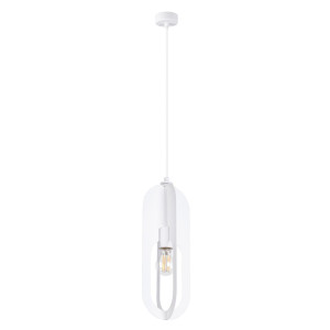 Lampa wisząca NICUS 1 biała 140x11x11cm nowoczesna E27 do salonu