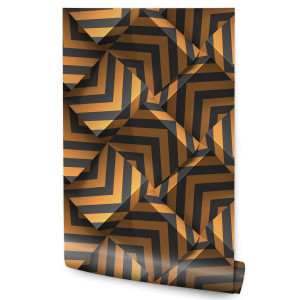 Tapeta do Salonu Wzory GEOMETRYCZNE Abstrakcja 3D