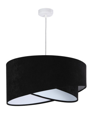 Lampa wisząca asymetryczna czarno-biała do salonu sypialni biura