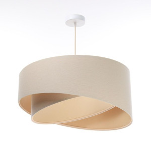 Lampa asymetria BOHO beżowa lniano jutowa do salonu sypialni biura bestseller