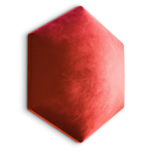 Panele tapicerowane  26x30 cm hexagon magic velvet czerwony