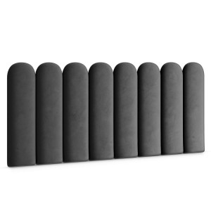 Panele tapicerowane 30x80 cm na ścianę płotek szary