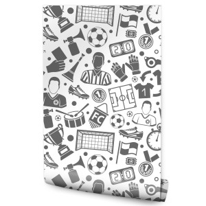 Tapeta Młodzieżowa Football SPORT Rysunki Dekor
