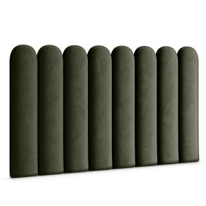 Panele tapicerowane 20x60 cm na ścianę płotek khaki