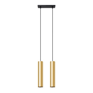 Lampa Wisząca LAGOS 2 złoty połysk 90x6x30cm GU10 nowoczesna do salonu