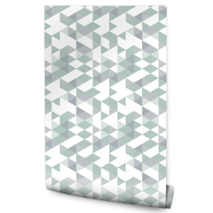 Tapeta Do Salonu Kolorowe GEOMETRYCZNE Trójkąty 53x1000
