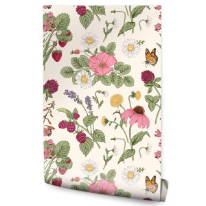 Tapeta Do Jadalni KWIATY Owoce Truskawki Natura
