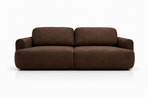 Kanapa z funkcją spania ITALY 250x100x82 cm FLOW 01 trzyosobowa sofa rozkładana brązowa