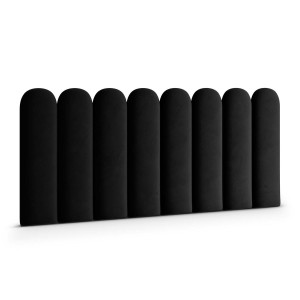 Panele tapicerowane  30x100 cm na ścianę płotek czarny magic velvet