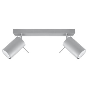 Plafon RING 2 szary 16x6x30cm nowoczesna lampa GU10 do salonu